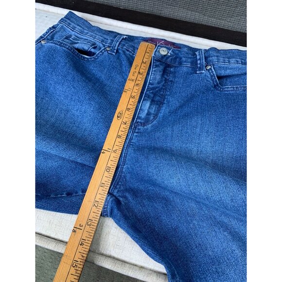 Gloria Vanderbilt Amanda Womens 14PS Blue Straight Leg Stretch Denim Jeans - Picture 5 of 10